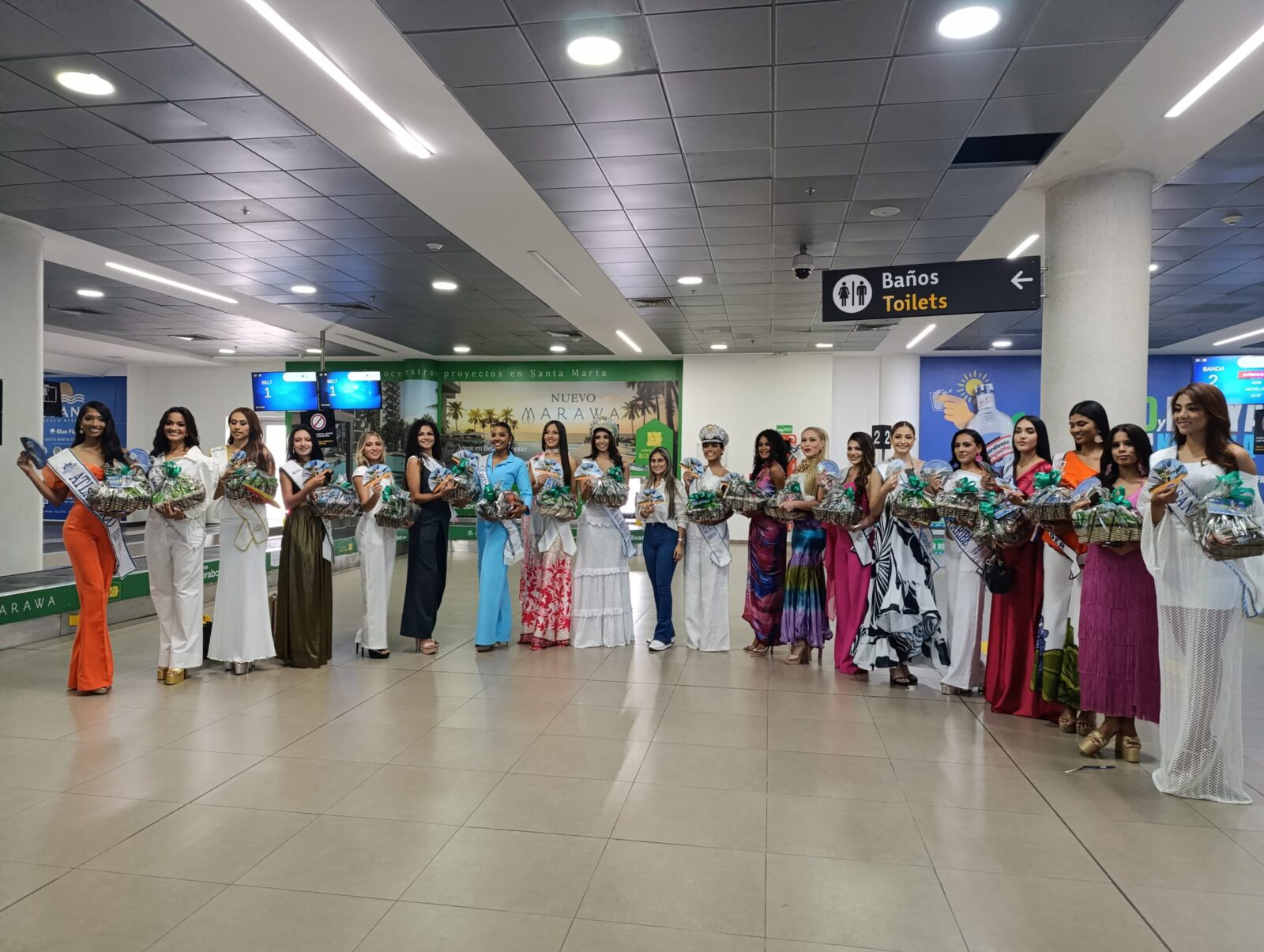 EL AEROPUERTO INTERNACIONAL SIMÓN BOLIVAR RECIBIÓ A LAS CANDIDATAS A LA CAPITANIA NACIONAL DEL MAR